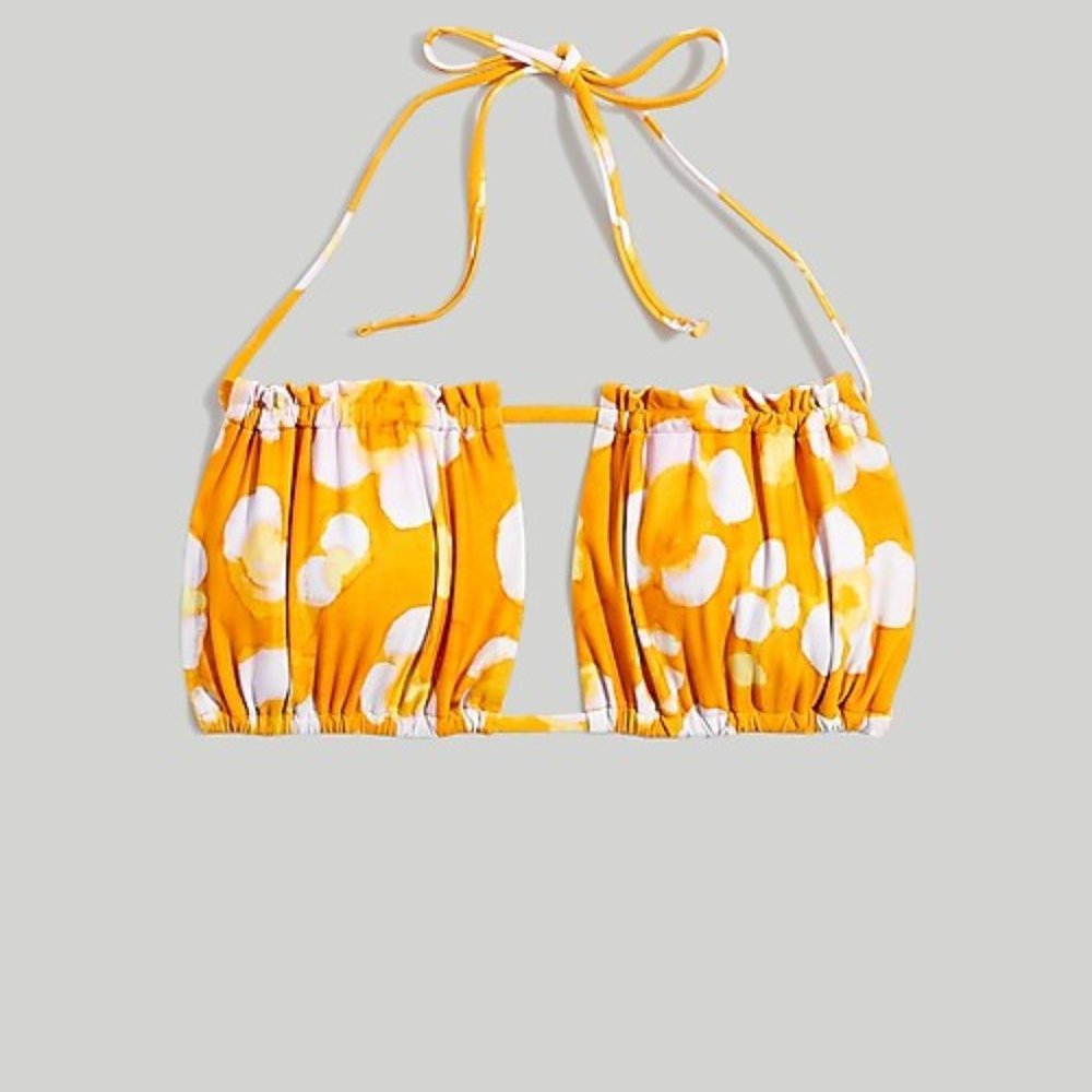 Madewell Second Wave Ruched String Bikini Top